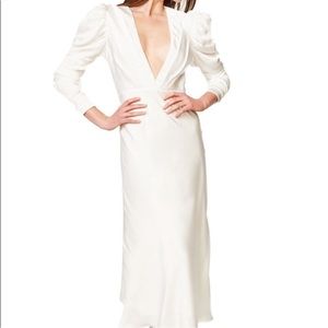Bardot White Tea Length Dress